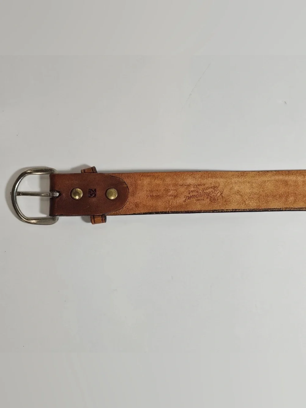 Vintage Rockmount Ranch Wear Mens Hand Tooled Leather Belt 32 Western Rodeo Boho